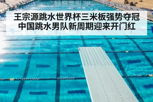 王宗源跳水世界杯三米板强势夺冠 中国跳水男队新周期迎来开门红
